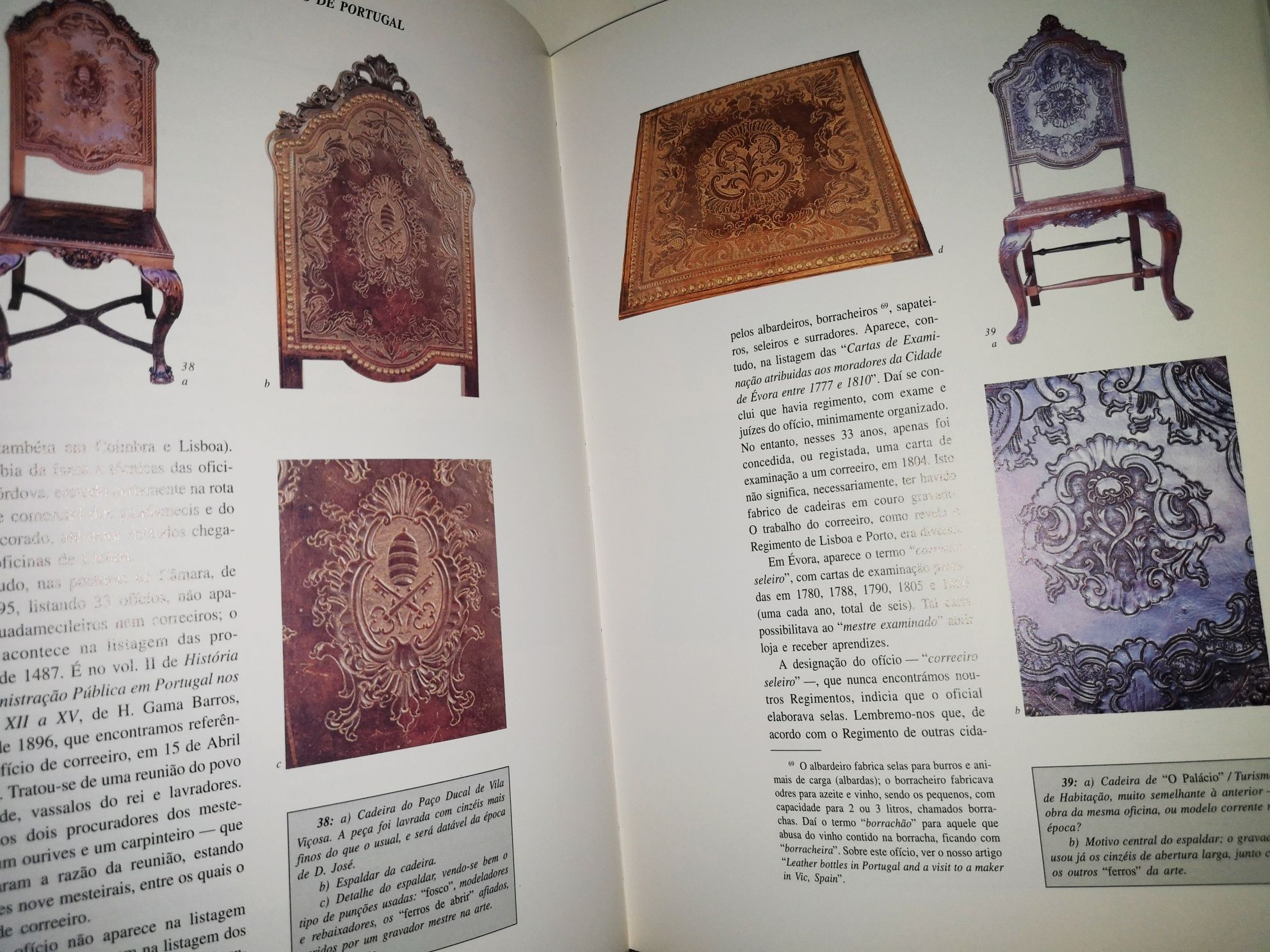 O couro lavrado no mobiliário artístico de Portugal - livro novo