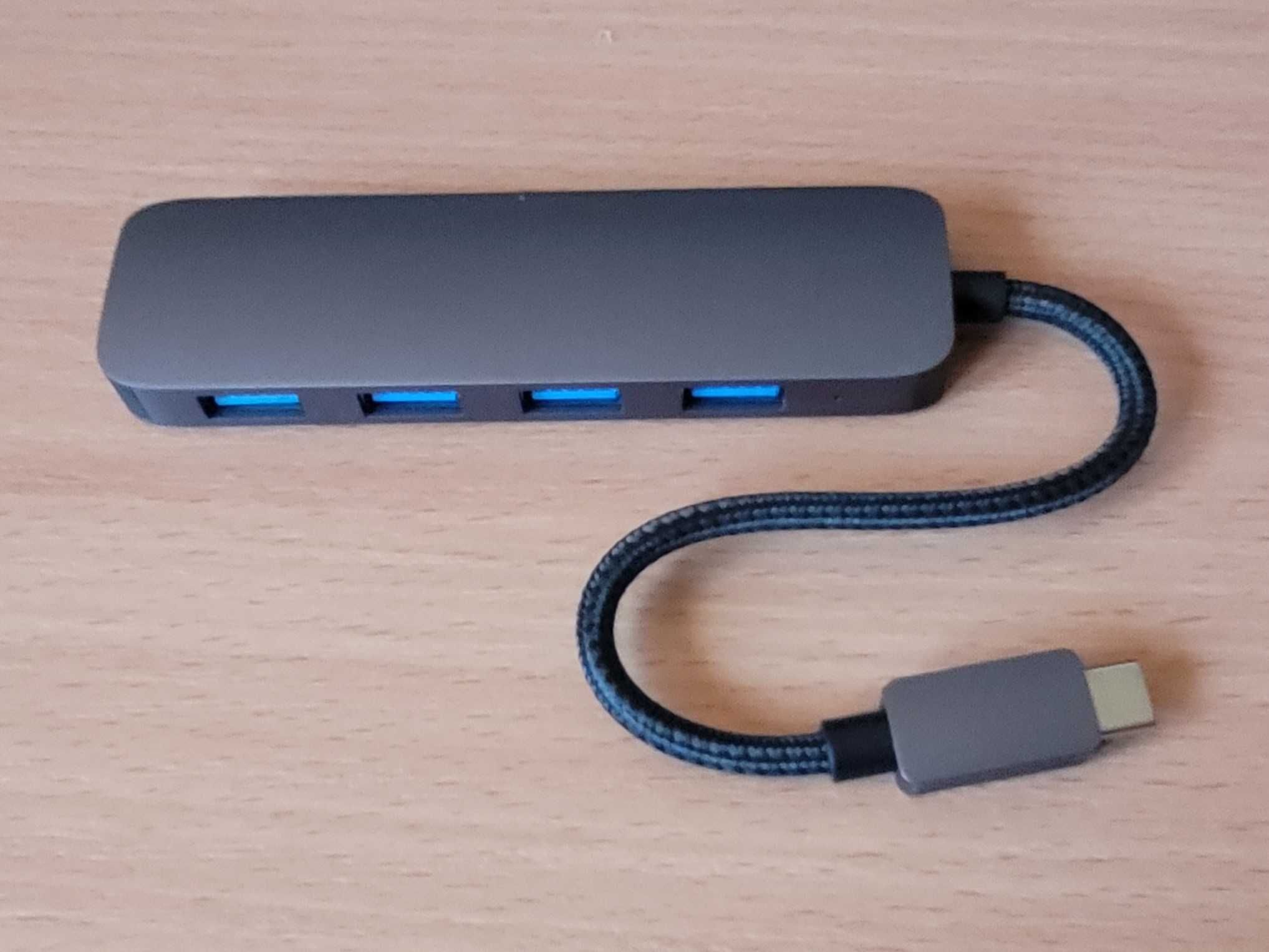 Hub USB-C Uni – Ultra Cienki 4x USB 3.0 | Aluminium | Szybki Transfer
