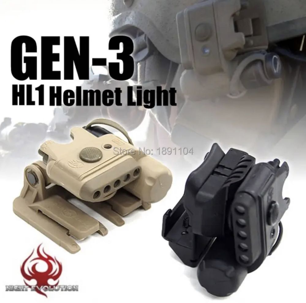 Ліхтарик на шолом фірми Night Evolution GEN-3 HL1 Helmet Light