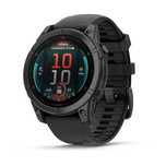 Fenix E  47мм AMOLED Slate grey steel з чорним силіконовим ремінцем