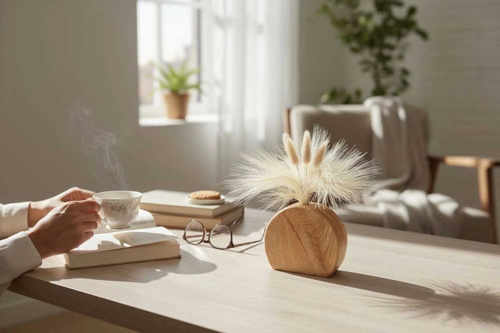 Wazonik, wazon drewniany – dekoracja, prezent, naturalny styl