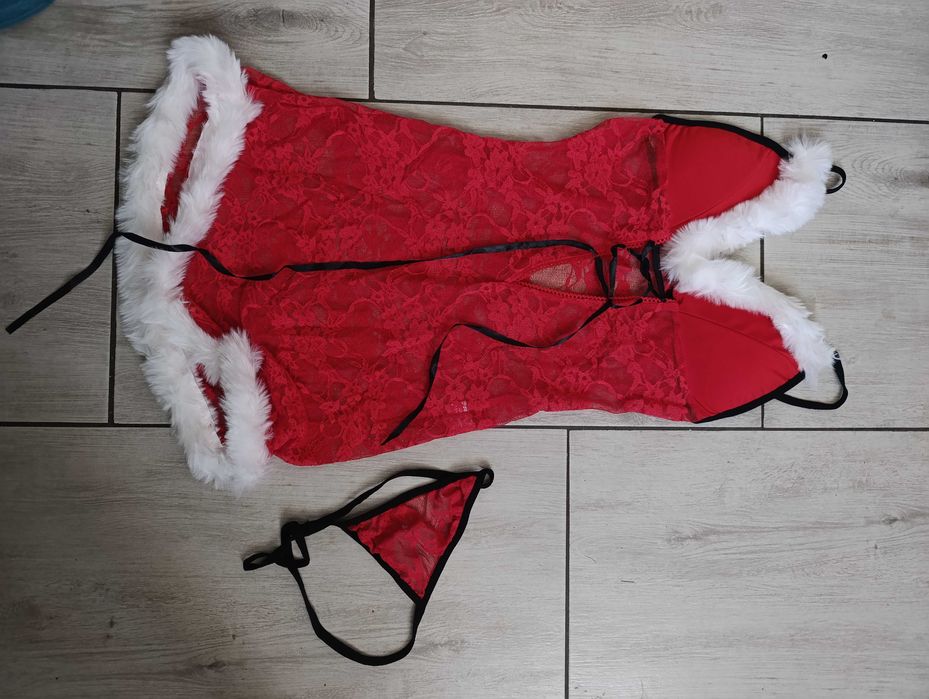 Świąteczna bielizna seksowna S