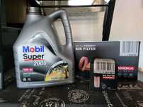 Olej Mobil 10W-40 plus filtr oleju i powietrza do Fiat seicento 900 cm