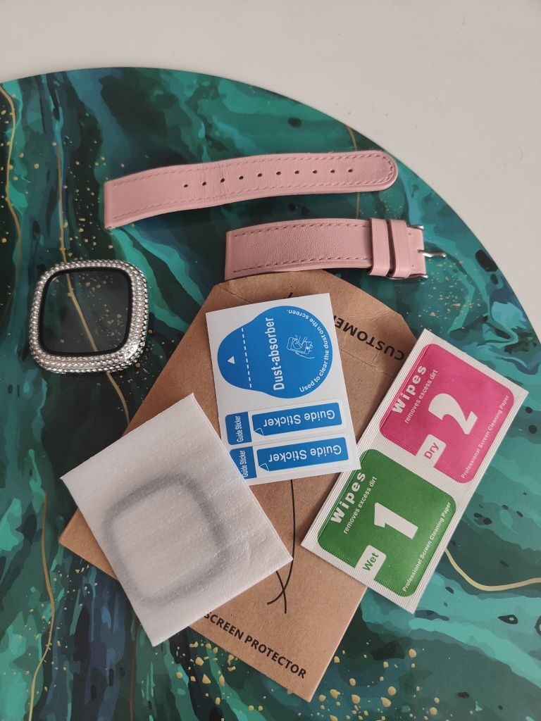 Pasek skórzany+ akcesoria do zegarka Fitbit Sense