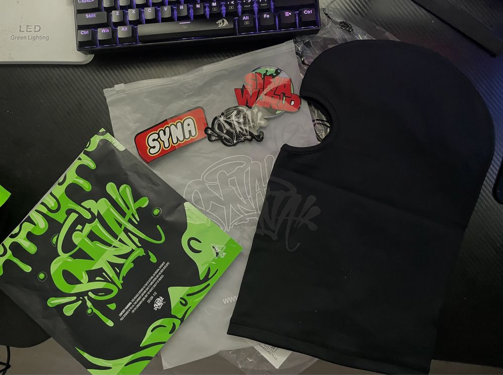 Czarna kominiarka syna balaclava streetwear syna world
