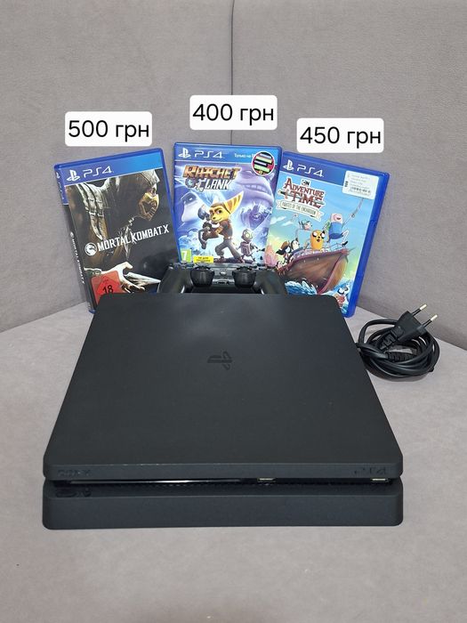 PS4 Slim (500 gb)+геймпад оригінал