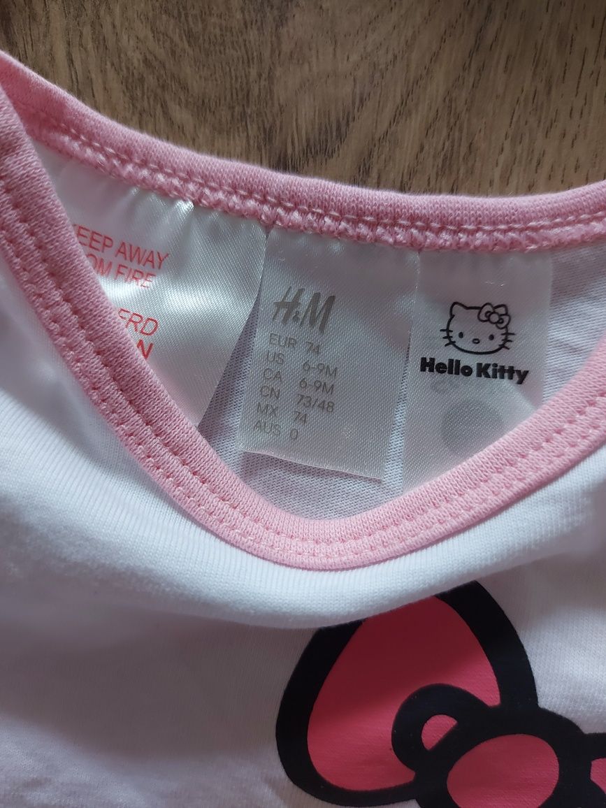 Nowy zestaw 74 dresy bluzy piżamy Hello Kitty