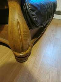 Komplet sofa i fotel skórzany