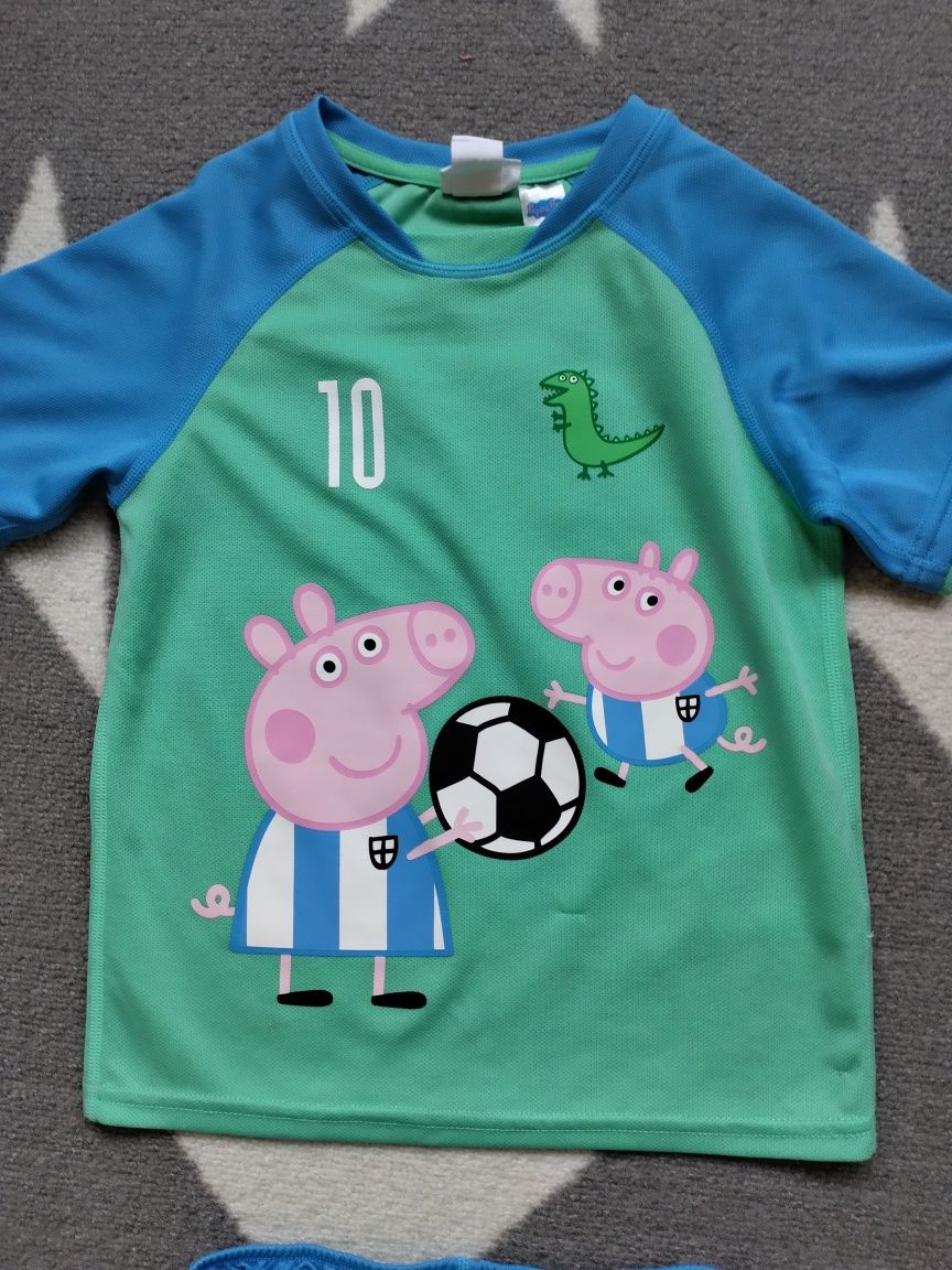 H&m sport zestaw komplet George Peppa pig 110/116 koszulka i spodenki