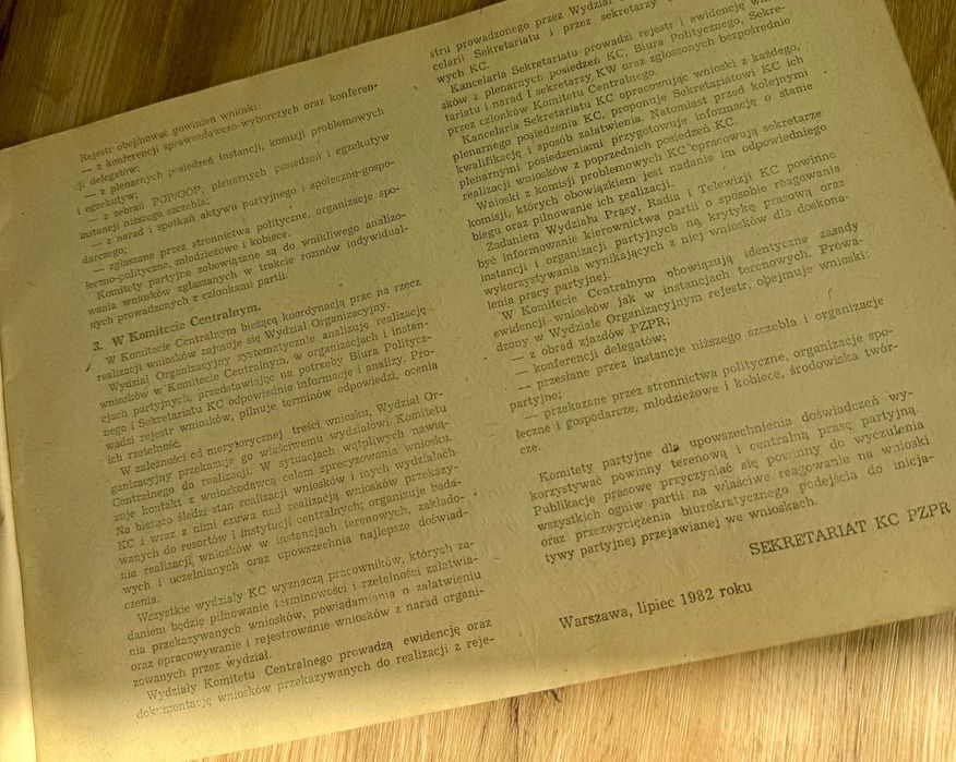Legendy PRL - Super Okazja - Rejestr Wniosków z 1982 - PZPR