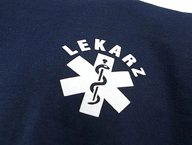 Koszulka męska LEKARZ granatowa (L)