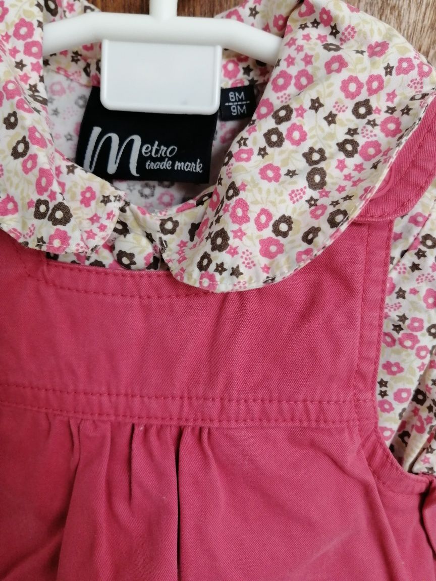 Conjunto vestido e blusa Metro 6/9 meses