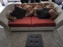 Sofa em ratan vintage
