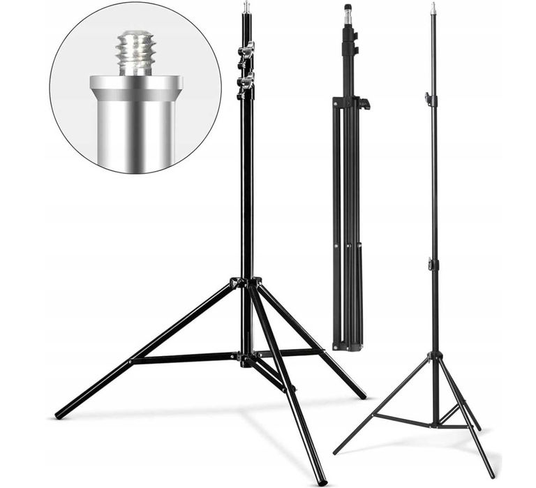 STATYW FOTOGRAFICZNY 210cm oświetleniowy na telefon lampę aparat