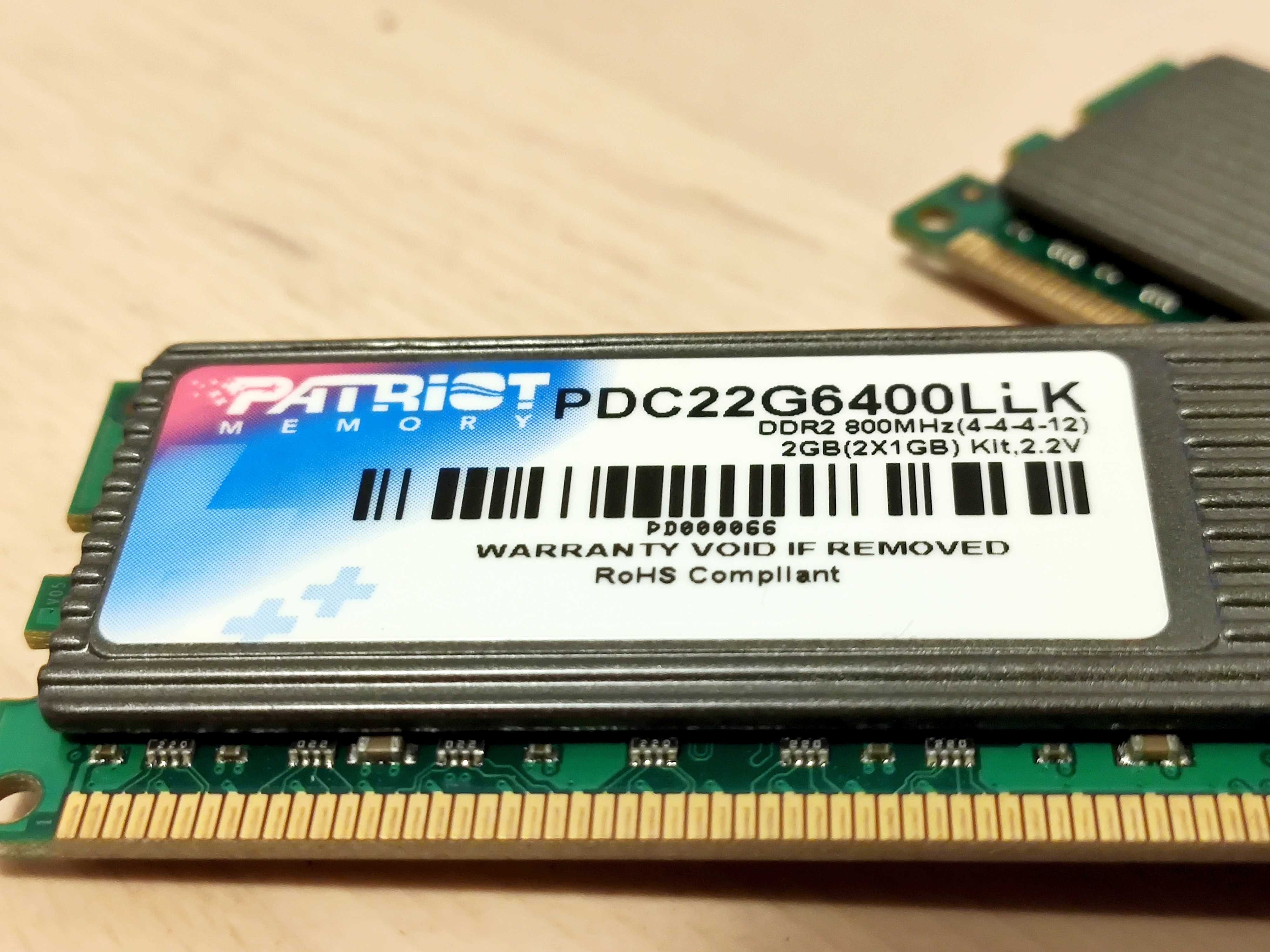 Pamięć RAM PATRIOT DDR2 1GB 800 Mhz
