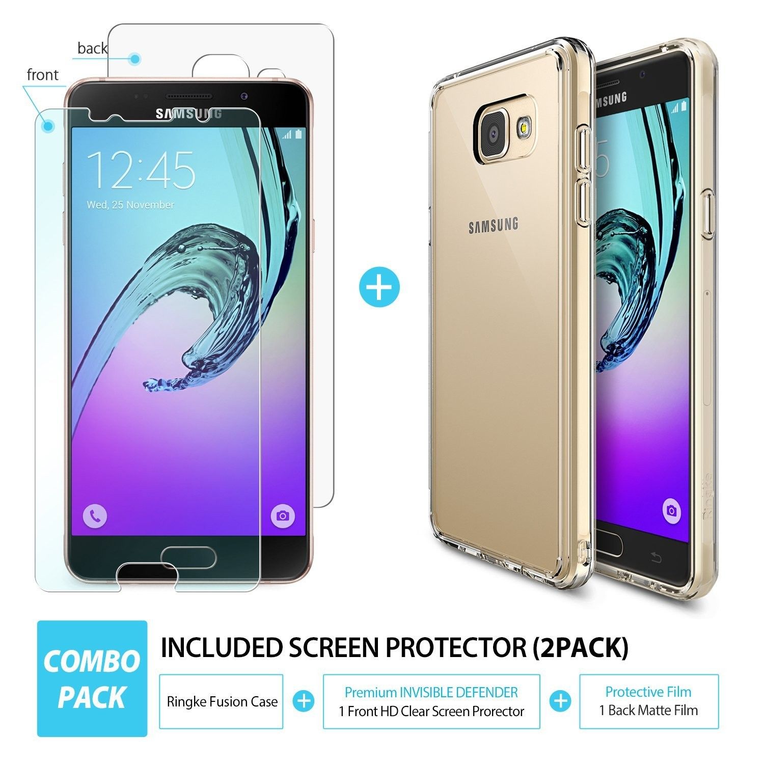 Etui Rearth Ringke Samsung Galaxy A3 2016 Fusion Rose Gold Crystal