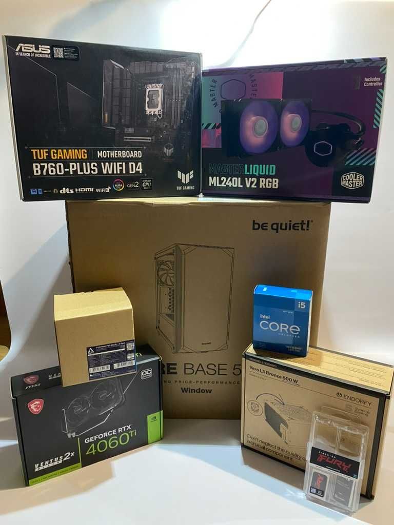 Komputer PC i5-12600KF / RTX 4060 Ti / 16GB / SSD+4xHDD