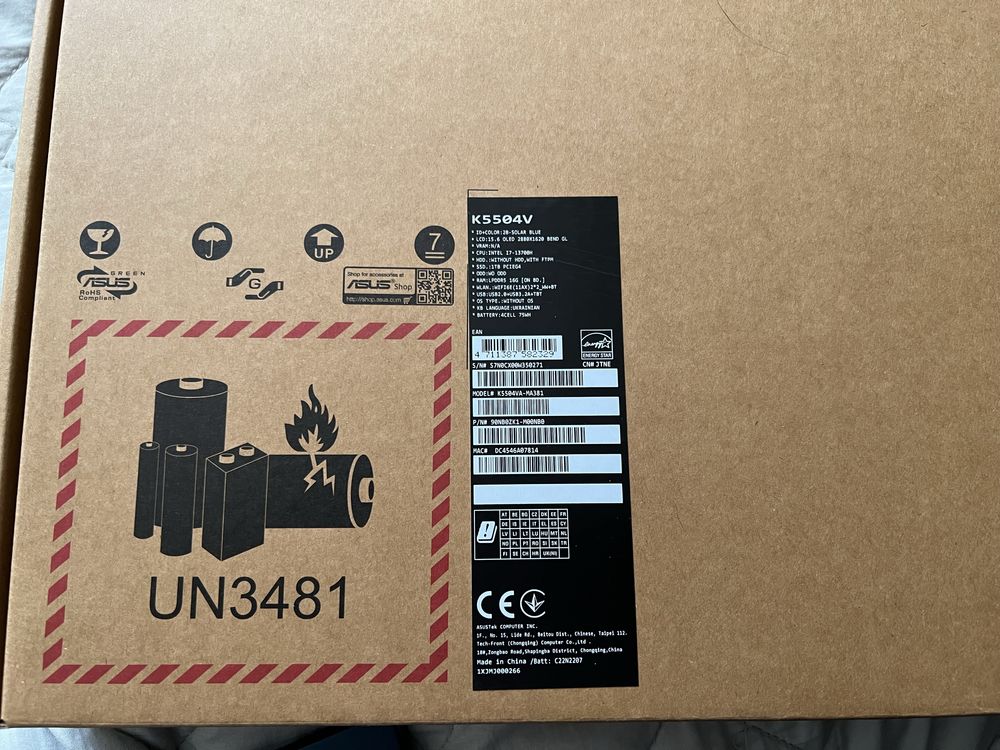 Продам ноутбук ASUS 15,6” Vivobook S15 (2,8 OLED)