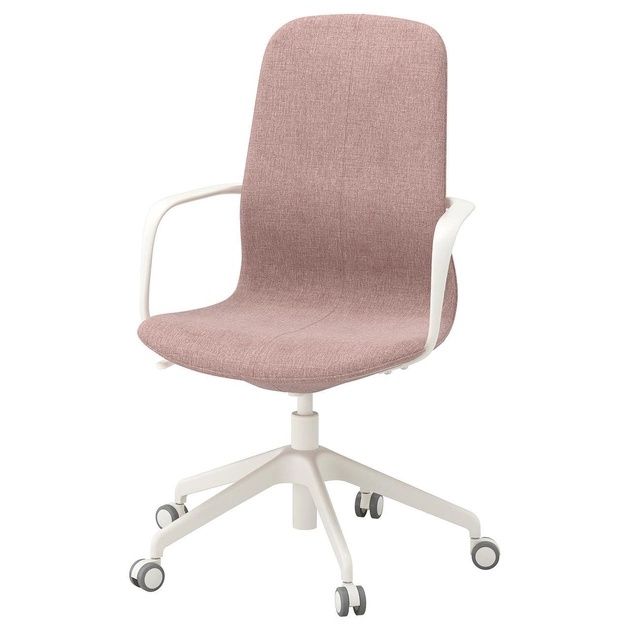 крісло IKEA Gunnared світло-рожеве біле