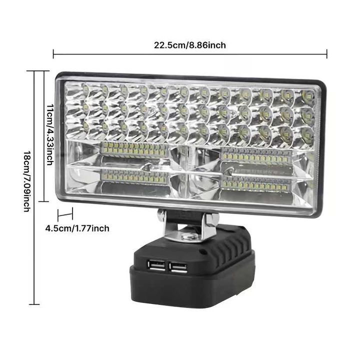 Прожектор, лампа  на  акумуляторах з інструменту ( посадка  Makita )