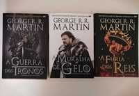 Livros 1, 2 e 3 da saga Guerra dos Tronos de George R. R. Martin