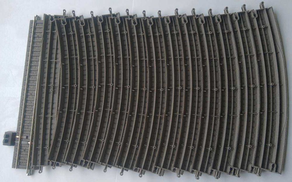 H0 - PIKO 55301 - zestaw startowy torów z nasypem A-gleis - Set-A