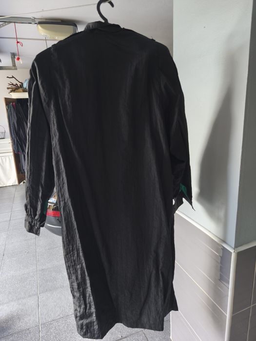 Gabardine Senhora  veste L XL preta forrada a verde