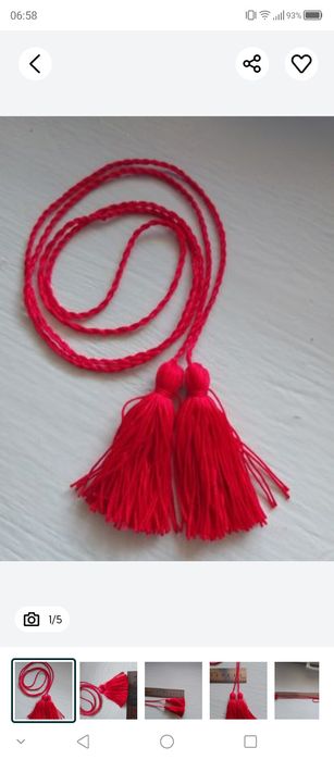 Китички яскраво-червоного кольору