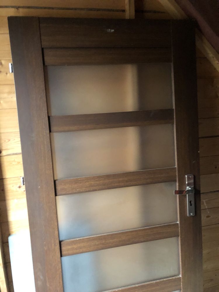Drzwi brązowe lewe 90 cm