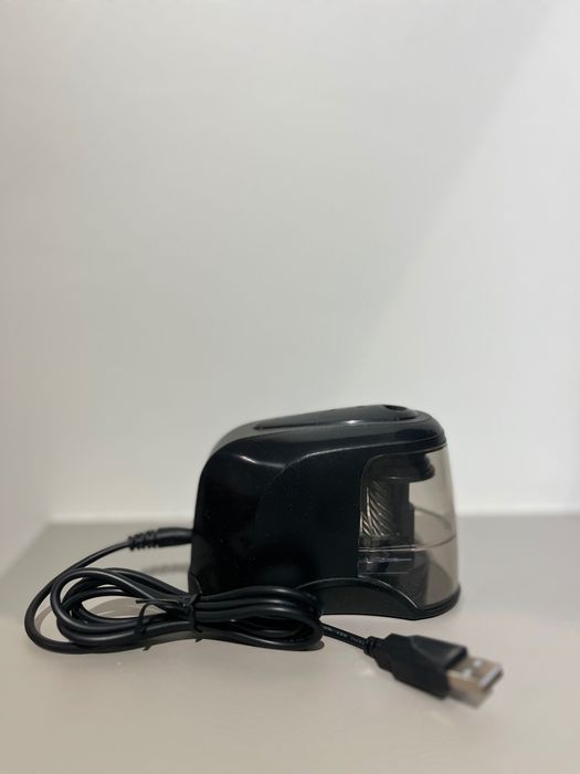 Elektryczna temperówka ostrzałka na ołówki i kredki Eagle czarna nowa