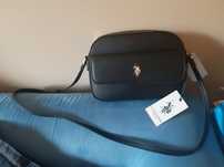 Torebka czarna us polo Assn klasyk listonoszka torebeczka logowania tk