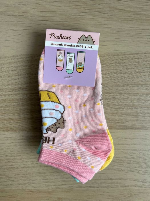 NOWE skarpetki stopki Pusheen 3-pak 39/42