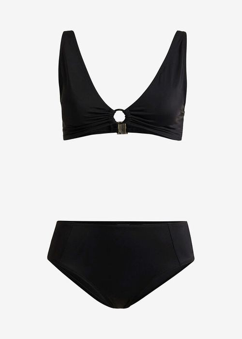 B.P.C bikini czarne trójkątne miseczki z figami 38.