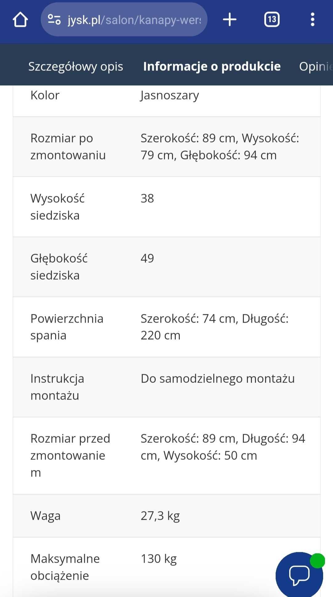 Fotel łóżko Norodden Jysk