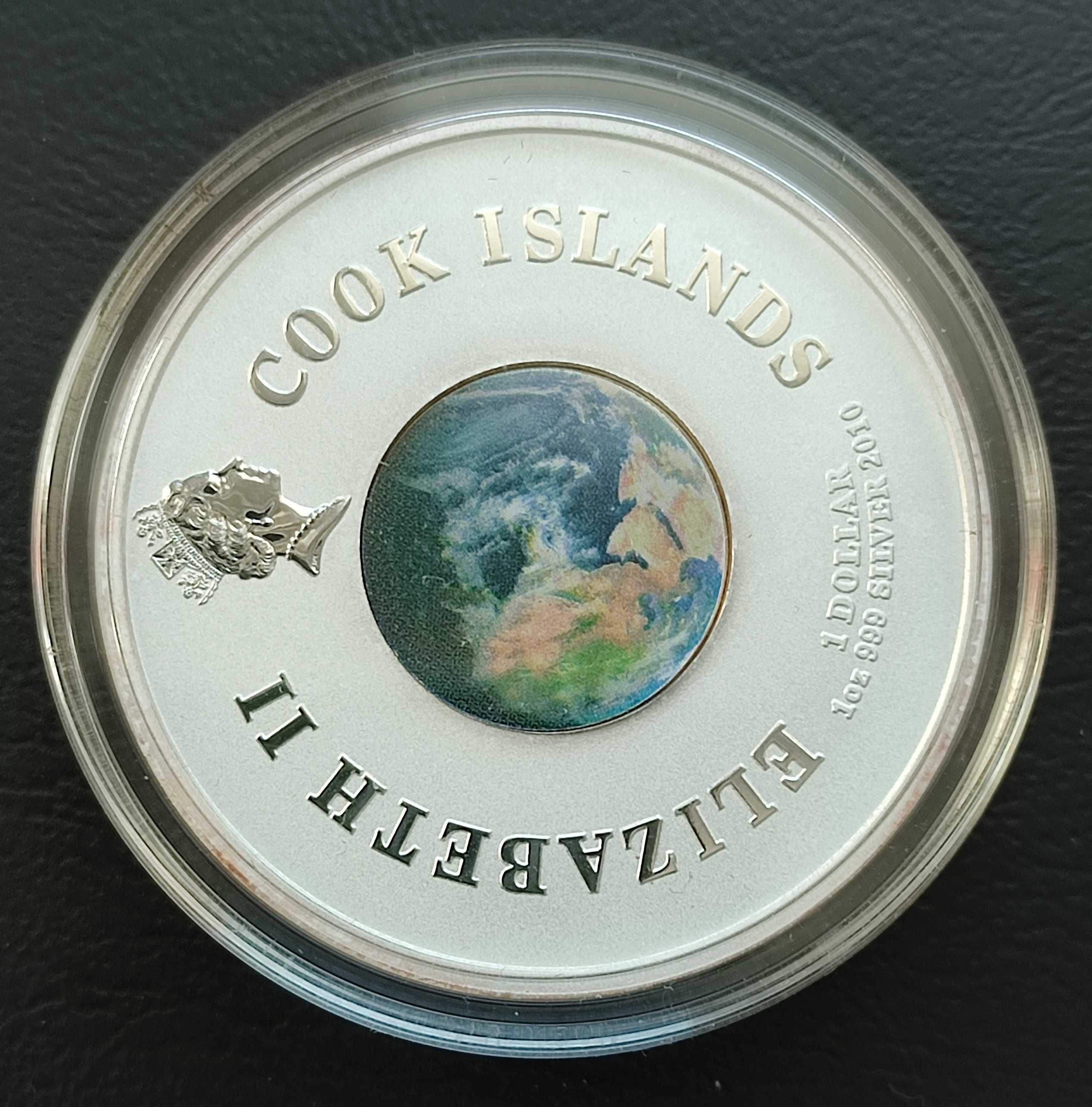 2010 Cook Islands Orbiting First Space Shuttle $1 Proof Silver