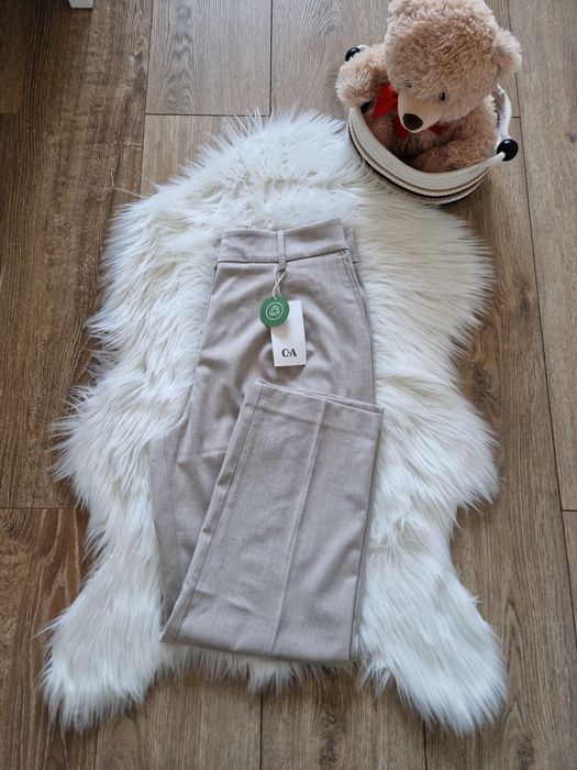Spodnie  garniturowe damskie C&A premium w kant r L