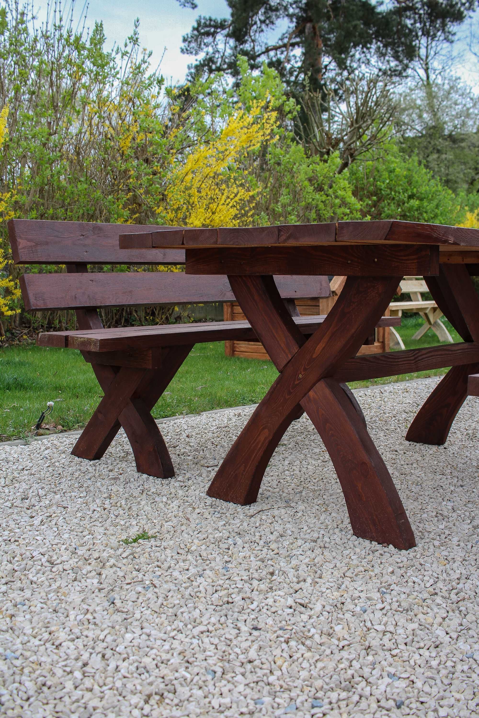 Stół i ławki / komplet ogrodowy / OD RĘKI