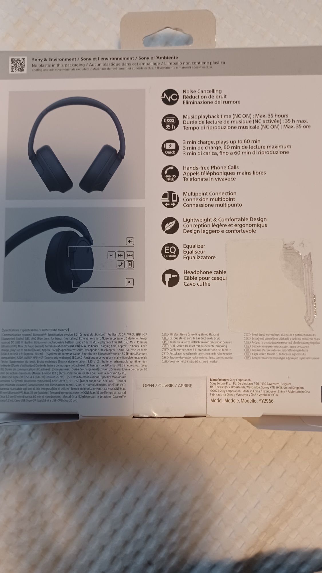 Headphones Sony noise cancelling