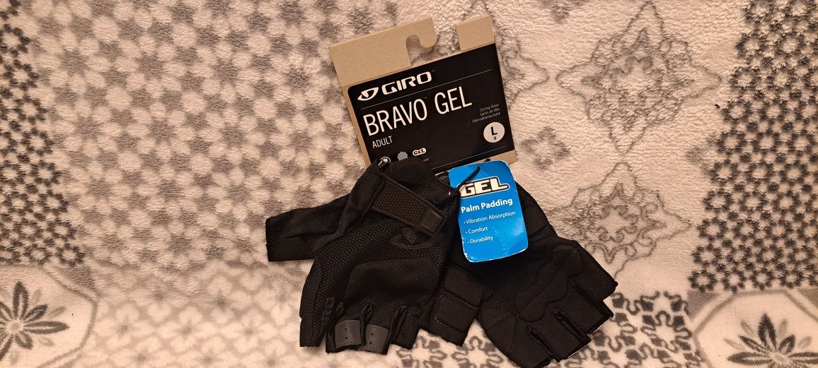 Nowe Rękawiczki Giro Bravo Gel w kolorze czarnym rozmiarze L