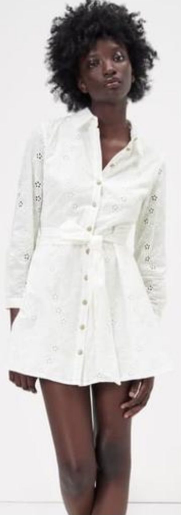 Белое платье из прошвы  zara сукня прошва zara разм m
