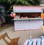 Domek drewniany handlowy budka gastronomiczna