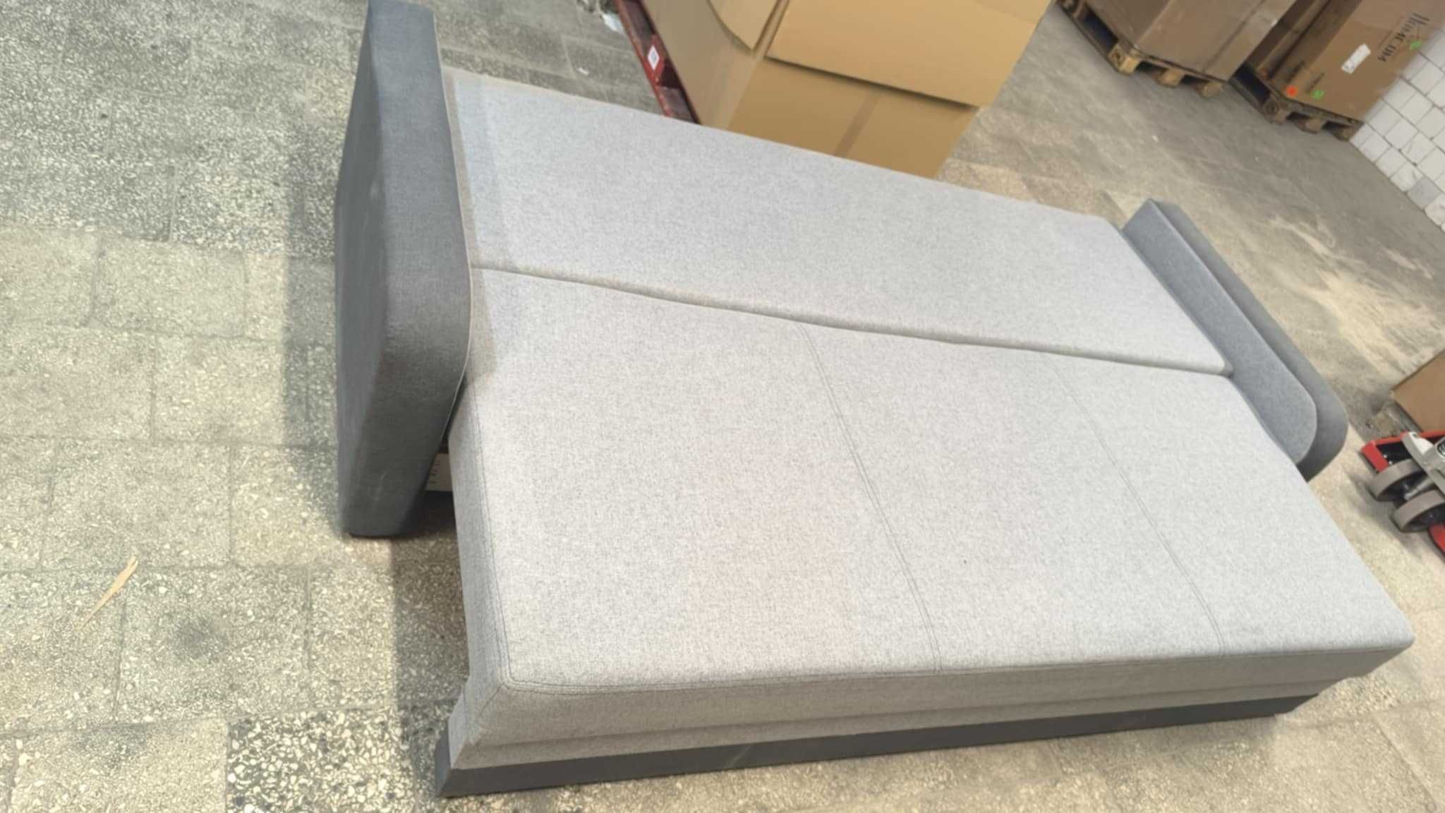 Sofa rozkładana szara VILA NEW