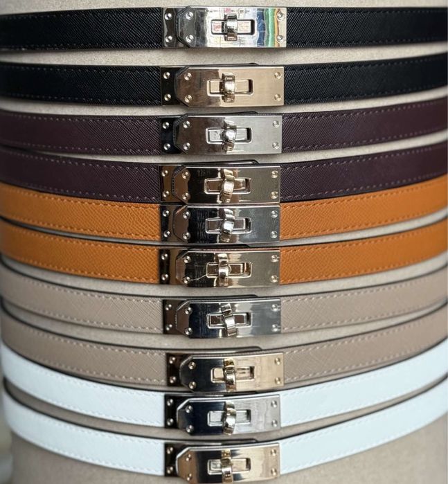 Женский трендовый недорогой ремень с замочком / жіночий вузький ремінь