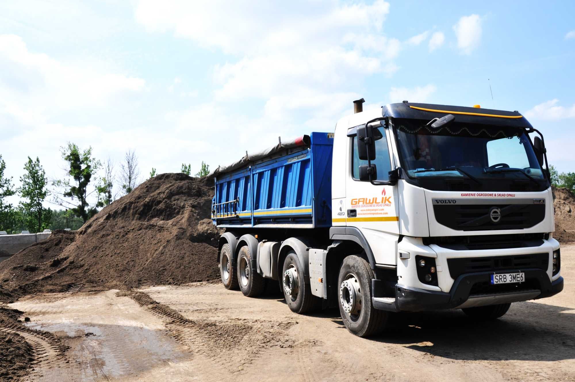 Przesiana ziemia ogrodowa, humus czarnoziem pod trawę AUTO 20 TON