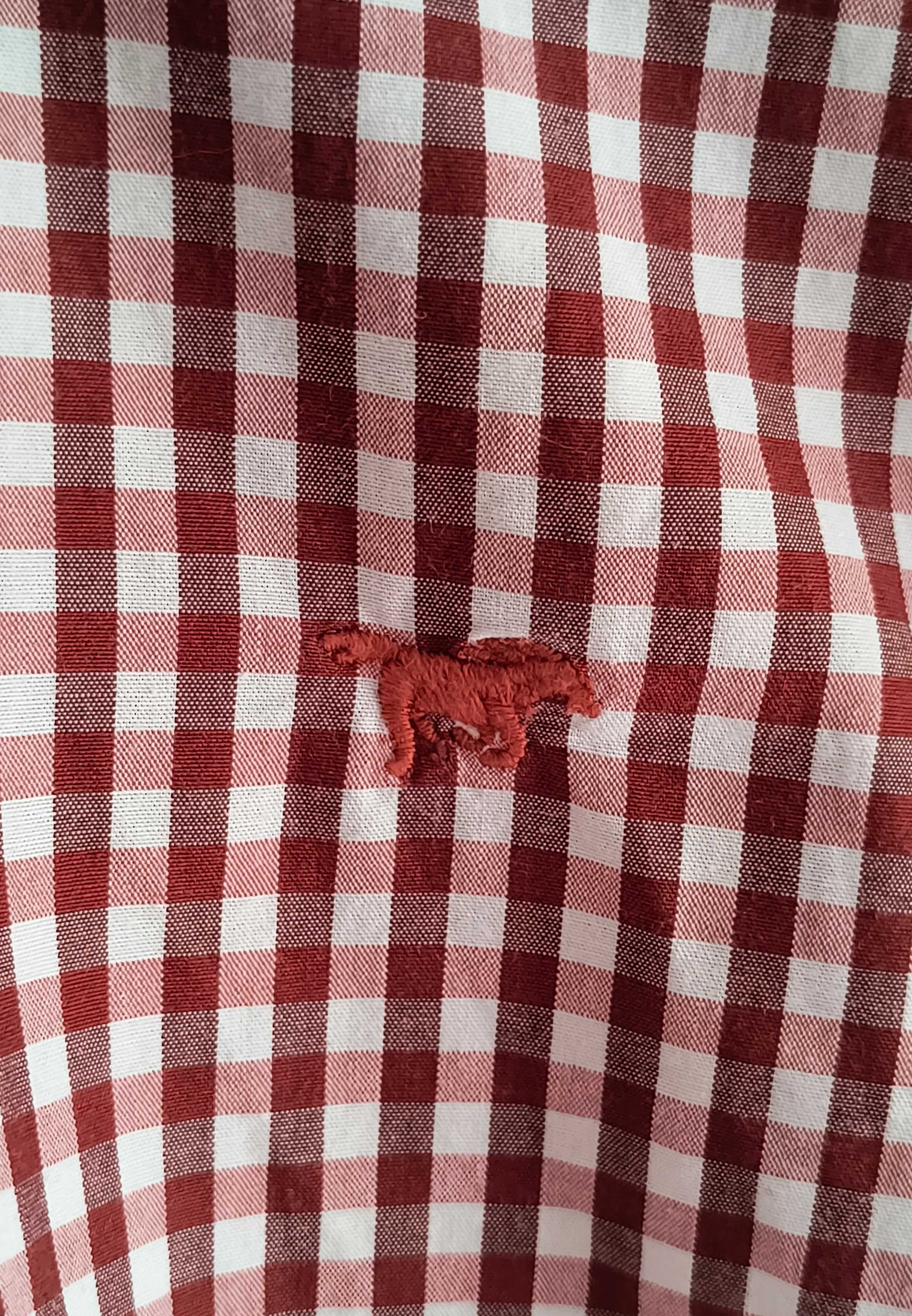 Mustang koszula męska slim fit rozmiar L w kratkę długi rękaw casual