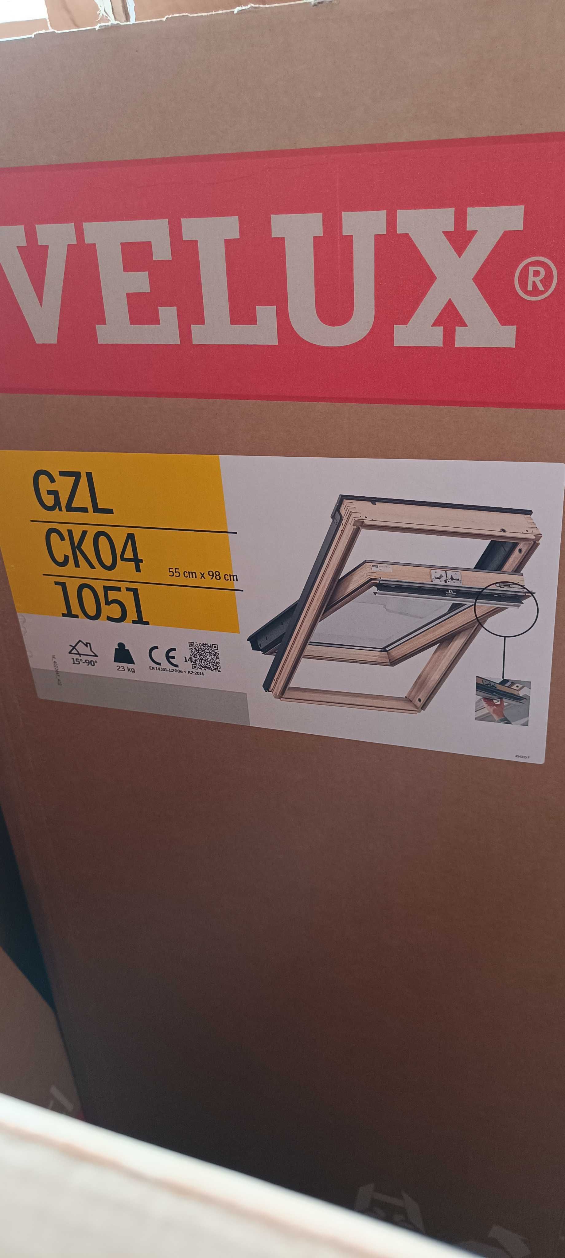 Okno dachowe VELUX  GZL CK04 55x98 2-szybowe  z kołnierzem