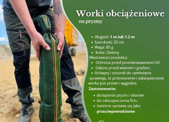 Worek / Worki obciążeniowe PAKIET-200 szt do pryzmy kiszonki siatki
