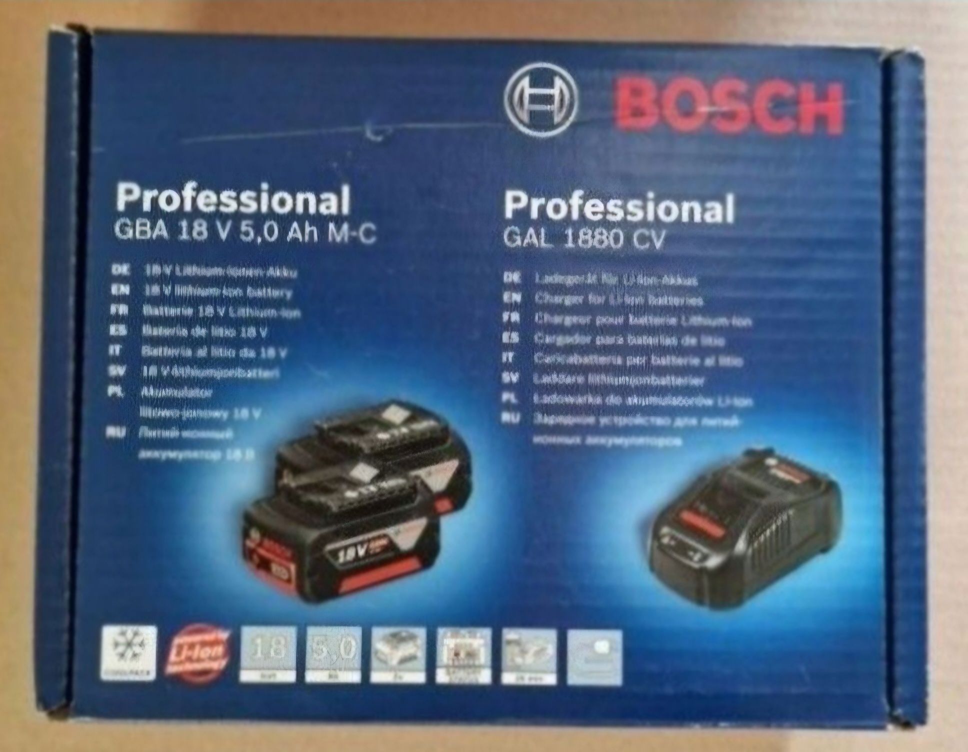 Bosch GBA 18v 2x5.0 i ładowarka