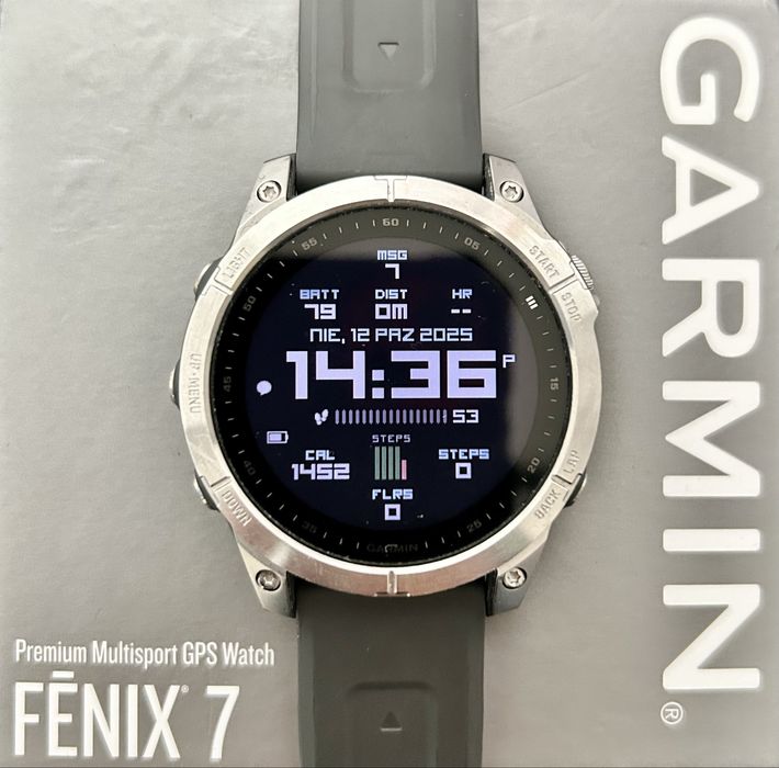 Zegarek Garmin Fenix 7 srebrny
