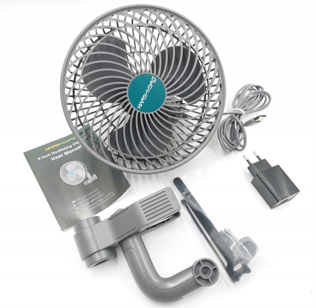 Wentylator MARS HYDRO HD62 srebrny/szary